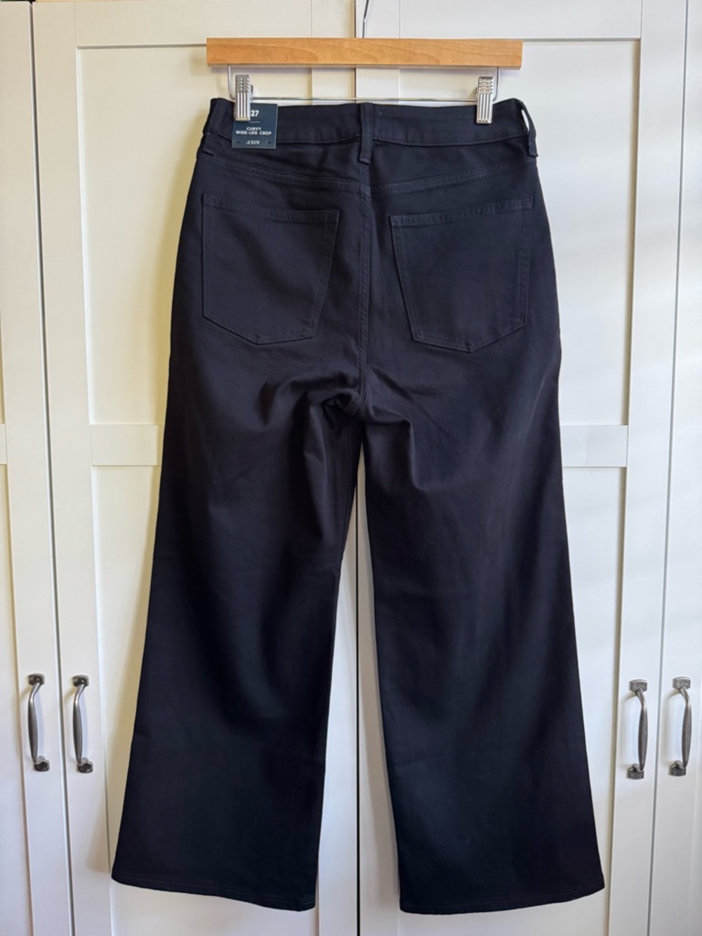 J.Crew Factory Curvy Wide-Leg Cropped Jean in Black Size 27 - Picture 4 of 5